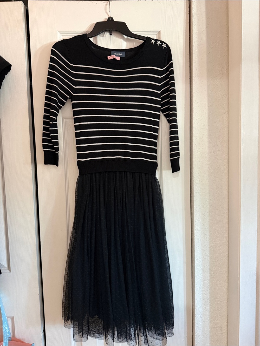 ModCloth sweater top/tulle skirt one piece dress